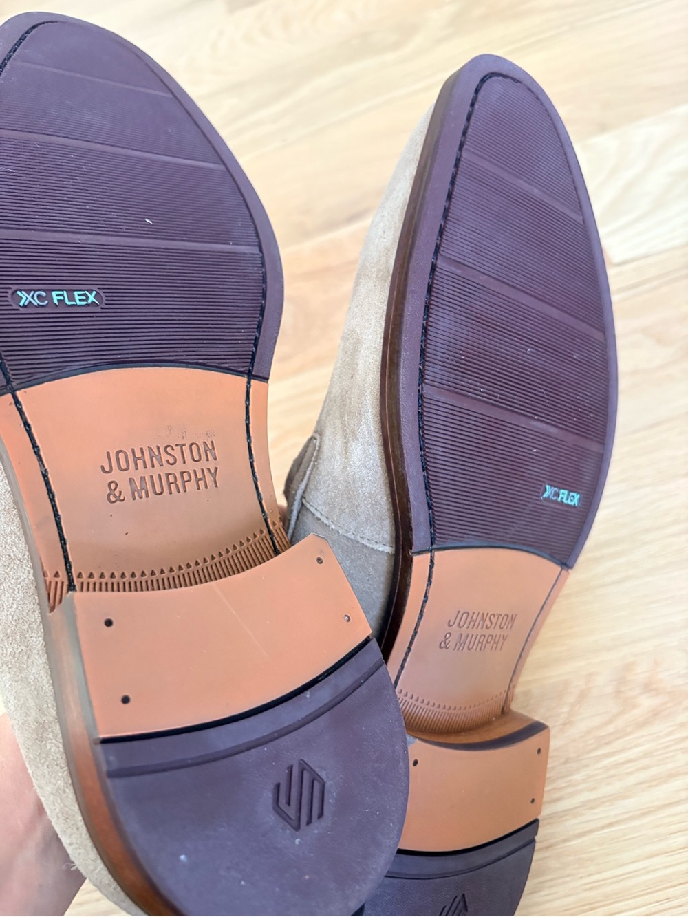 Johnston & Murphy XC Flex Landry Bit in Taupe Suede size 9M loafers NEW suede - Picture 3 of 3